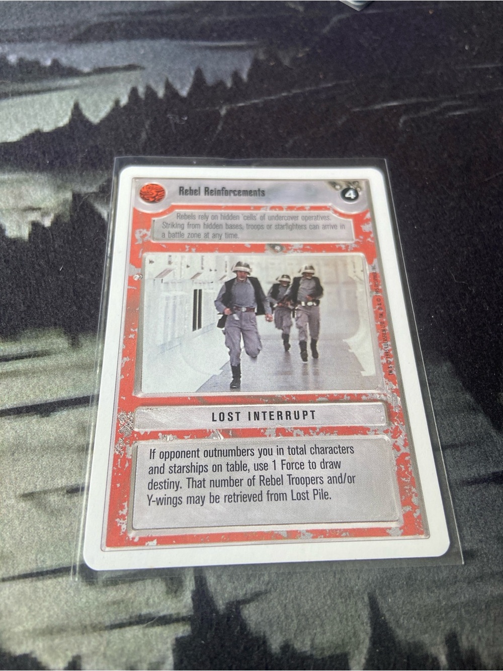 Rebel Reinforcements, a red Lost Interrupt card from the 1995 Decipher Star Wars